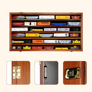 Custom 1/64 Diecast Storage Minifigure Display Cases Handmade MDF <b>Wood</b> Model <b>Car</b> <b>Toys</b> with Lock for Collectibles - Product Image 5