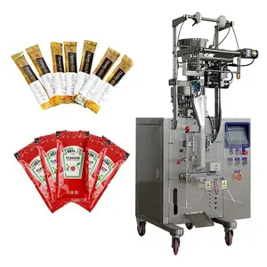 Leadworld New Automatic Sachet Filling Packaging Machine for Tomato Paste Liquid Stick Sauce Shaped Bag with Paper Material