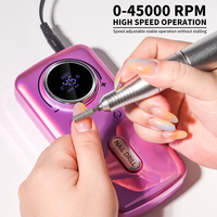 Machine à ongles électrique portable 45000 tr/min V1, lime à ongles rechargeable, ponceuse pour le polissage des ongles en gel, pour la manucure à domicile et en salon