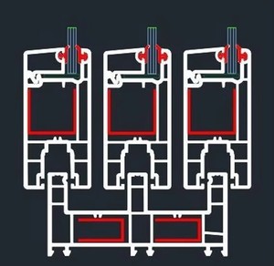 Porte à battant en PVC de type 112, triple rail, réduction du bruit, double vitrage, pour applications résidentielles et commerciales - Product Image 1