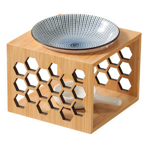 Lampe d'aromathérapie en bois <span class=keywords><strong>de</strong></span> bambou unique plaque <span class=keywords><strong>de</strong></span> fleur porte-bougie <span class=keywords><strong>de</strong></span> qualité d'exportation pour encens aux huiles essentielles porte-encens étrangers - Product Image 5