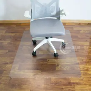 Tikar kursi PVC transparan tugas berat, untuk kayu keras dan ubin pelindung lantai untuk rumah dan kantor