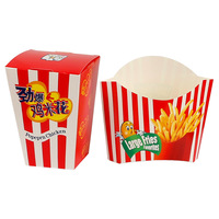 Boîte à emporter carrée jetable pour frites et nuggets de poulet, boîte à grignoter commerciale