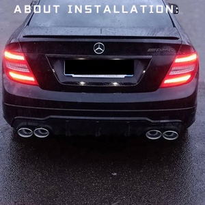 Thép không gỉ không <span class=keywords><strong>c</strong></span>ó logo Muffler tip ống xả ống xả tip cho 08-13 Benz w204 C180 C200 C260 C300 C63 khuếch tán <span class=keywords><strong>c</strong></span>ơ thể Kit - Product Image 5