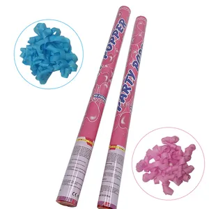 Economical and affordable Party Popper with Paper Streamer Pink Blue content Round Confetti