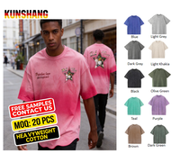 T-shirt Oversize Respirant en Coton Pur Lourd Effet Délavé Style Urbain Américain Imprimé Animal Vintage Haute Qualité Personnalisé