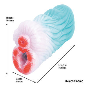 Animal Mastur bator Cup 2 Kanal Sexspielzeug für Männer Silicon <span class=keywords><strong>Masturbation</strong></span> Sexspielzeug für Männer Weiches Material - Product Image 2