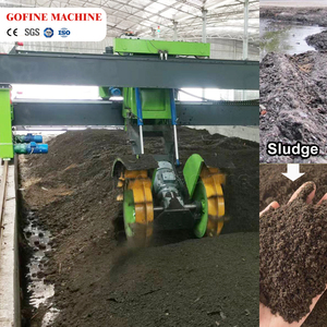 Máquina volteadora de compost de gran diámetro para sistema de compostaje de lodos en tanques profundos - Product Image 1