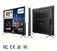 Téléviseur intelligent OLED 4K Ultra HD 65 pouces à écran plat, Dolby Vision Atmos, commande vocale IA, sans cadre, prix direct, approvisionnement en gros