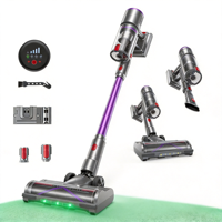 Aspirateur Balai Sans Fil Anti-Emmêlement avec Rouleau, Conception Autoportante, Rechargeable pour Nettoyage Domestique en Profondeur