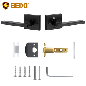 Nhiệm vụ nặng nề cửa đòn bẩy xử lý Matte đen khóa xử lý vuông khóa cửa - Product Image 2