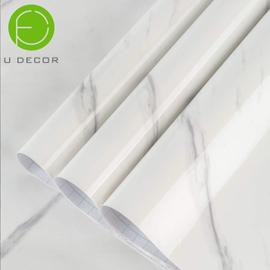 Autocollant pour crédence de cuisine UDK, 60 cm x 5 m, motif marbre, résistant à l'huile, imperméable, facile à installer, rouleau de revêtement mural - Product Image 5