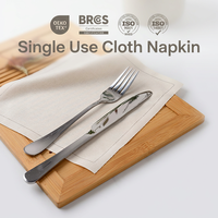 Serviette de table en coton pliée, jetable, tissée, moderne, rayée, pour banquet, mariage, maison, nappe, dessous de plat, logo personnalisé, prête à l'emploi (RTS)