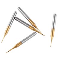 Fraise à gravure en carbure de tungstène avec revêtement titane 3.175mmx0.6mm, longueur 3mm, pour routeur CNC et machine de fraisage de PCB