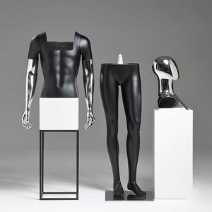 Modelo masculino Accesorios de disfraz de cuerpo completo Colgador de exhibición de ropa negra Exhibición de maniquí masculino - Product Image 2