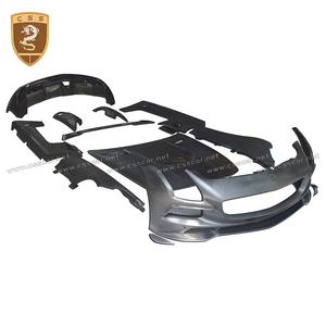 सर्वश्रेष्ठ गुणवत्ता वाले बॉडी किट क्लास c197 अपग्रेड के लिए BLACK-SERIERS स्टाइल फ्रंट बम्पर हुड साइड स्कर्ट - Product Image 6