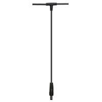 Câble d'alimentation noir 2464 pour barre lumineuse LED, type fourche en T, avec connecteur femelle et cinq connecteurs mâles
