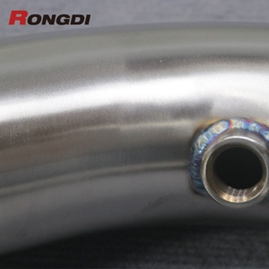 Collecteur d'échappement droit haute performance en acier inoxydable poli miroir avec bouclier thermique pour C43 C450 AMG W205 conduite à gauche - Product Image 4