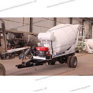 Мобильная Бетономешалка с дизельным приводом, 2 кубических ярдов, с компонентами сердечника, Коробка передач двигателя на прицепе - Product Image 5