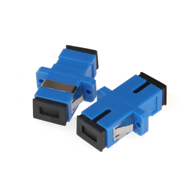 SC UPC SM Simplex Fiber Optic Adapter SC APC Coupler Blue Grey Low Cost ABS FTTH System for Network Used UPC SM Simplex