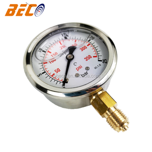 Manómetro de Presión de 0-25 Bares, Lleno de Glicerina, de 2.5 Pulgadas, de Acero Inoxidable, para Bomba de <span class=keywords><strong>Piscina</strong></span>, Filtro de Arena, Compresor de Aire - Product Image 3