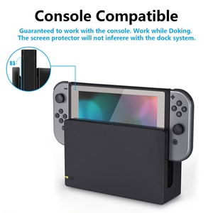 Film protecteur transparent HD clair avec bordure grise éphémère, protecteur d'écran en verre trempé pour console Nintendo Switch - Product Image 6
