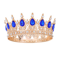 Couronnes et diadèmes en cristal pour cheveux, accessoires pour filles et femmes, décorations de gâteau, fleurs pour mariage, anniversaire, fête prénatale - Vente en gros