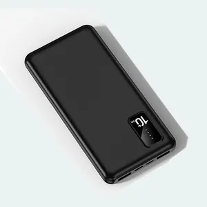 Bateria portátil de polímero de lítio 10000mah, banco de energia da fabricação com micro usb tipo c e portas usb duplas