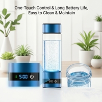 Großhandel Gesundheits-Anti-Aging High-End Wasserstoff-Wasserflasche 2500PPB 460ml Glas Tragbar für Haushalt & Outdoor-Nutzung