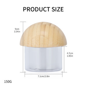 กระปุกครีมขัดเครื่องสำอางฝาไม้ไผ่ธรรมชาติ5OZ 150ml โลโก้สลักโลโก้ - Product Image 6