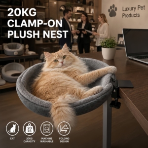 Cama <span class=keywords><strong>Plegable</strong></span> para Gatos Yxleisure, <span class=keywords><strong>Hamaca</strong></span> de Felpa con Abrazadera, Resistente, <span class=keywords><strong>Plegable</strong></span>, Lavable, Nido para Gatos de Oficina, Venta al Por Mayor B2B - Product Image 1