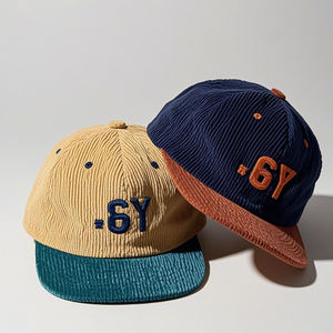 Gorra de béisbol personalizada, gorra de 5 paneles para hombres y mujeres, gorra Snapback de pana ajustable, gorra Polo para papá, gorras planas de Hip Hop - Product Image 5