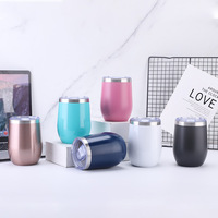 Gobelet thermos en forme d'oeuf 12oz sans BPA tasse à eau en acier inoxydable 304 gobelet à vide à double paroi