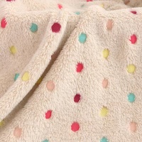 Polyester double face flanelle impression offset sept couleurs point rond corail velours imprimé pyjama tissu