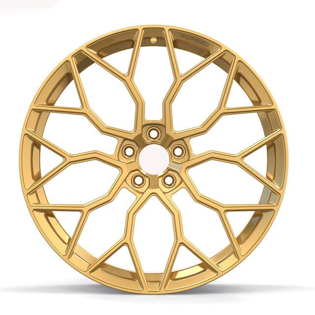 Golden Finish Racing Car Wheel Rims 20 21 22 Inch High Performance Forged Wheels for Vossen