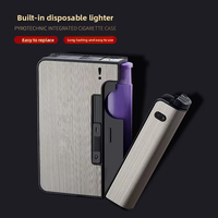 JIAXIN Bestseller transfrontalier – Étui à cigarettes en aluminium moderne, minimaliste et élégant, à 10 compartiments, avec ouverture automatique