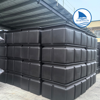 Solutions flottantes pour marinas : Plateforme ponton flottante noire en PE pour yachts avec quai de chargement en mousse EPS