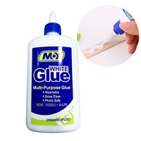 Colle blanche multi-usages lavable non toxique 250ML 500ML, colle à bois PVA blanche pour l'école, le bricolage, le slime, l'artisanat, l'art sur papier