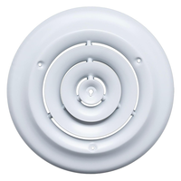 Diffuseur de conduit d'air à col rond blanc de 10 pouces couvercle de ventilation diffuseur d'alimentation en air rond en aluminium pour plafond