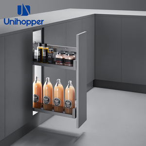 Unihopper Factory Kitchen <strong>Storage</strong> Pull Out Spice Drawer Side Mounted <strong>Soft</strong> Closing Glass Seasoning <strong>Basket</strong> - Product Image 4