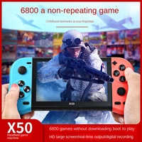 X50 Max 5,1 Zoll Tragbare Retro-Videospielkonsole Wi-Fi 20000+ Spiele Handheld-Spielgerät mit TV-Ausgang 8GB Speicher
