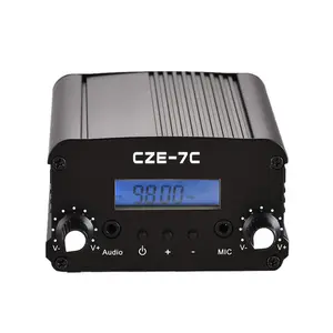 Pemancar penyiaran nirkabel Radio 1W/7W penyesuaian pemancar modulasi frekuensi Stereo 76-108Mhz