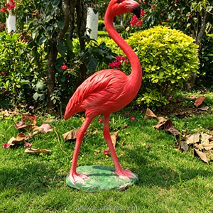 Estatua de Flamenco Realista de Fibra de Vidrio A030, Escultura Impermeable de FRP para Decoración de Jardín, Piscina y Patio - Product Image 4