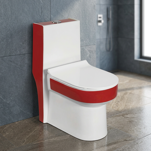 WC monobloc en céramique noir brillant, à poser au sol, design moderne, sanitaires pour salle de bain - Product Image 4
