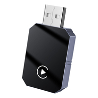 Adaptateur sans fil CarPlay 2 en 1 noir à faible consommation d'énergie pour la navigation et le divertissement en voiture