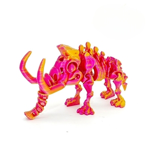 Ornements Cadeaux Créatifs Personnalisés Impression 3D Colorée Jouet Articulé Squelette de Mamouth Jurassique - Product Image 6