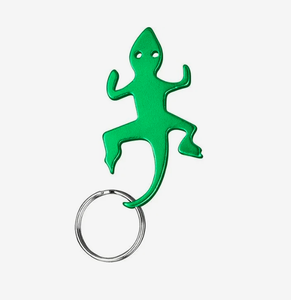 Décapsuleur porte-clés personnalisé en forme de lézard, cadeau promotionnel en acier inoxydable, vente en gros, nouveauté pour l'extérieur - Product Image 3