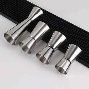 Vaso Medidor Doble de Acero Inoxidable 304, Moderno, con Escala en Onzas y Vaso Mezclador Recto de 30 ml para Cócteles - Product Image 3