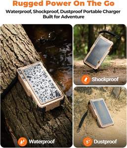 Banque d'alimentation <span class=keywords><strong>solaire</strong></span> étanche BLAVOR avec manivelle, 4 câbles, 20000mAh, charge rapide 20W, sans fil, USB-C, lampe torche <span class=keywords><strong>portable</strong></span>, iPhone, iPad - Product Image 6