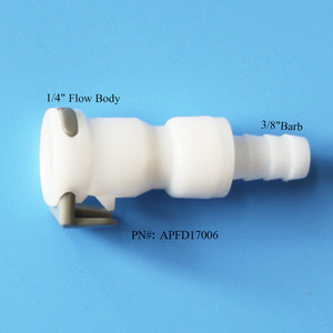 JU Plas Fitting POM <b>Plastic</b> APFD170 Quick Connect Female Coupling With Valve Stop For <b>Rubber</b> Hose 6.0-10.0mm - Product Image 3